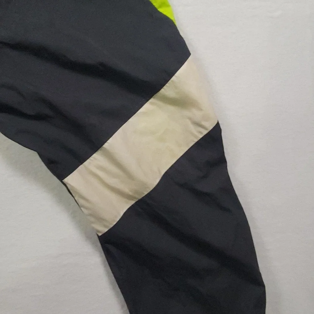 Adidas FR6599 Windbreaker Track Jacket Mens 2XL Black Neon Yellow Colorblock Zip